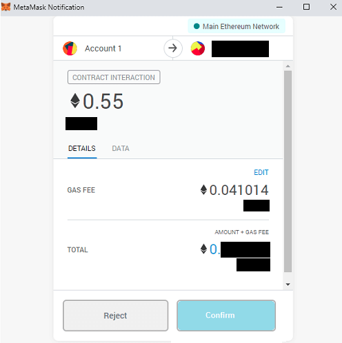 MetaMask connection to Forsage portal